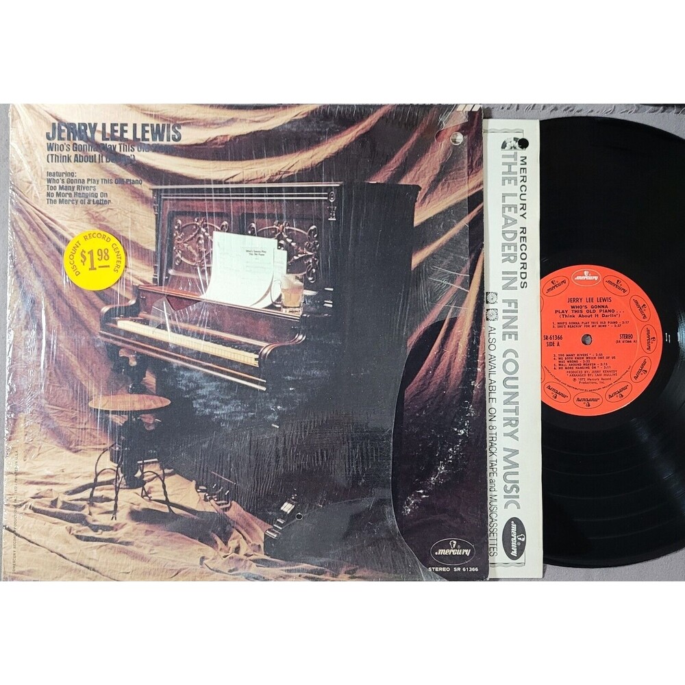 Jerry Lee Lewis LP Who's Gonna Play This Old Piano on Mercury VG+/EX Country '72